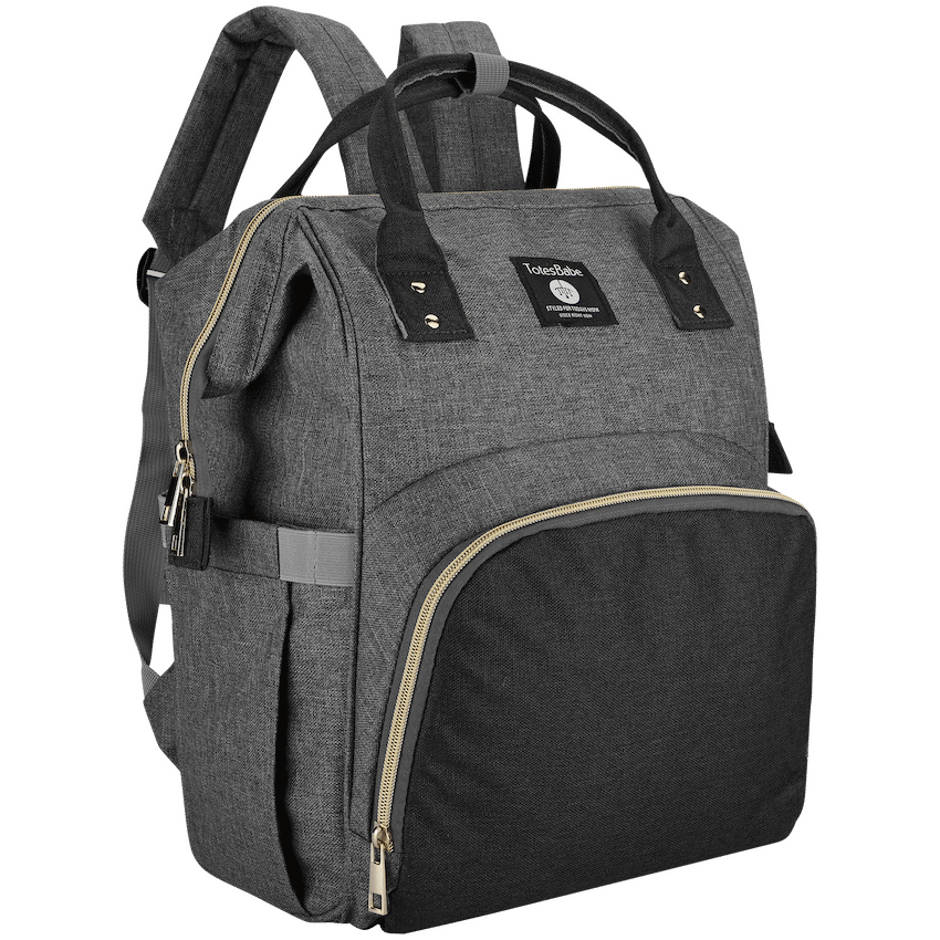 Totes Babe Alma Diaper Backpack Colourblock - Grey/Charcoal