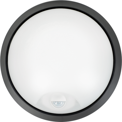 Ellies Spectra Series - AC 15W  Round LED Bulkhead with 3CCT and Sensor -BK