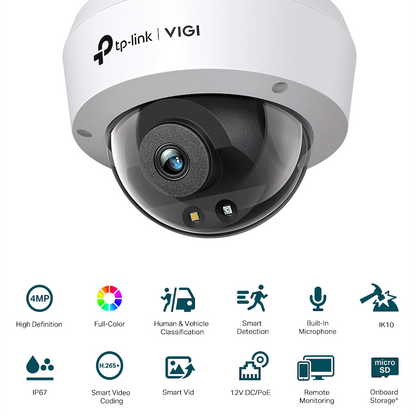TP-Link Vigi C240 4MP 2.8mm Full-Colour Dome Network Camera