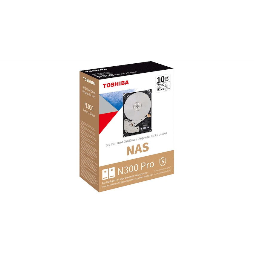 Toshiba N300 NAS Hard Drive 10TB SATA III (512MB/7200RPM)