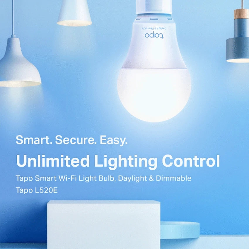 TP-Link Tapo L520E Smart Wi-Fi Light Bulb, Daylight & Dimmable