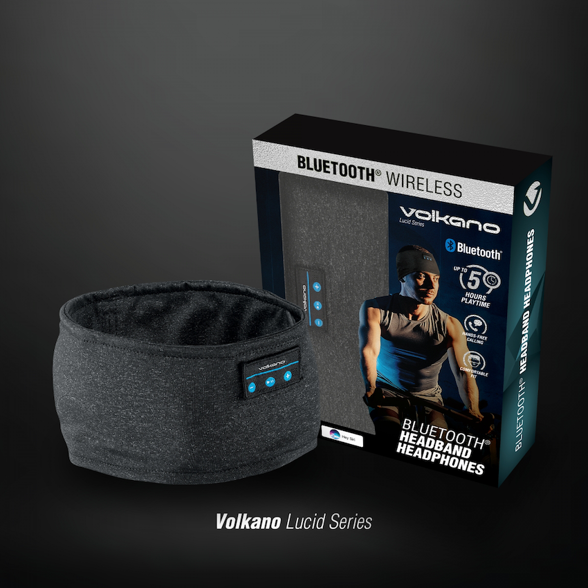 Volkano Lucid Series Bluetooth Headband Headphones - Black