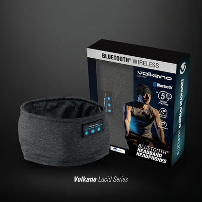 Volkano Lucid Series Bluetooth Headband Headphones - Black