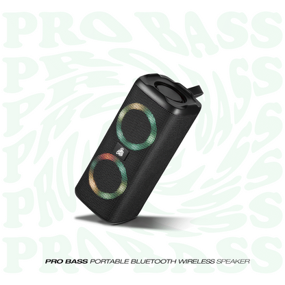 Pro Bass Pulse Box Portable Bluetooth Speaker - Black