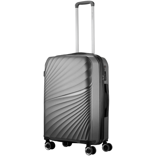 Travelwize Quartz PP 55cm 4-Wheel Spinner Luggage - Silver