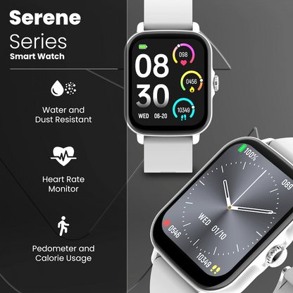 Volkano Active Tech Serene series Watch with heart rate monitor - Silver