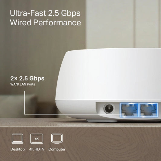 TP-Link Deco BE25 (1-Pack) BE3600 Whole Home Mesh Wi-Fi 7 System