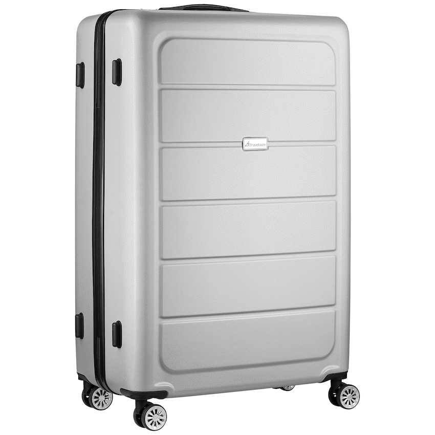 Travelwize Maple ABS 75cm 4-Wheel Spinner Luggage - Silver