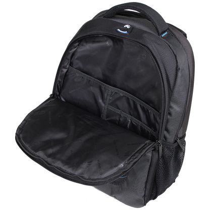 Kingsons 15.6" black laptop backpack with key chain