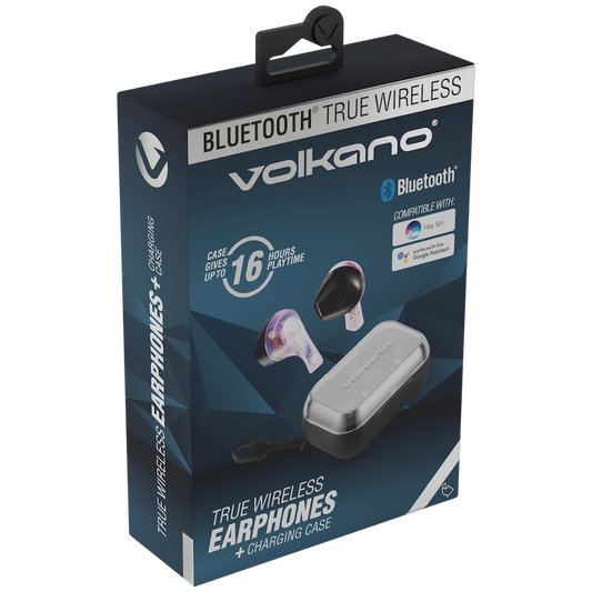Volkano Equinox Series True Wireless Earphones - Clear