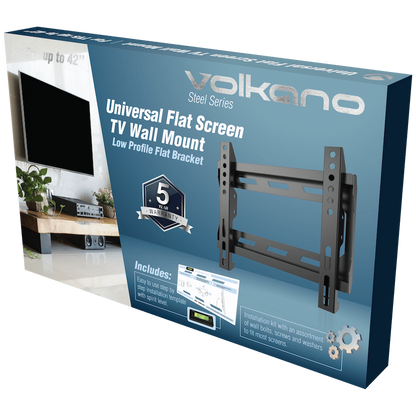 Volkano Steel Series TV Wall Mount Flat 17~42inch - Black