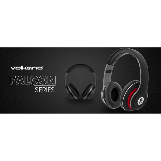 Volkano Falcon Headphones with Microphone - Black