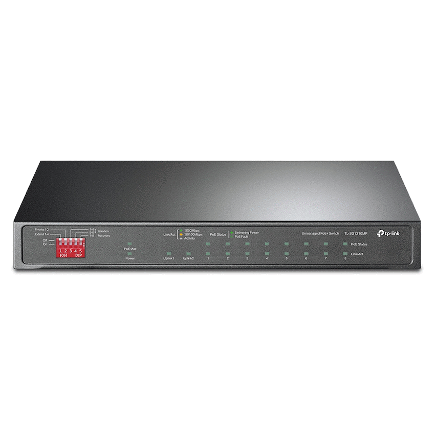 TP-Link TL-SG1210MP 10-Port Gigabit Desktop Switch with 8-Port PoE+