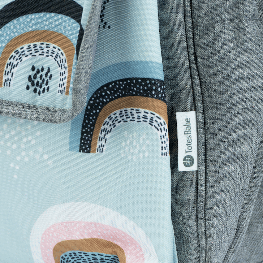 Totes Babe Rainbow Diaper Bag Grey