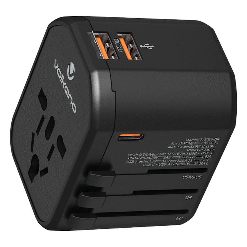 Volkano Worldwide Series Travel Adapter PD 25w + QC