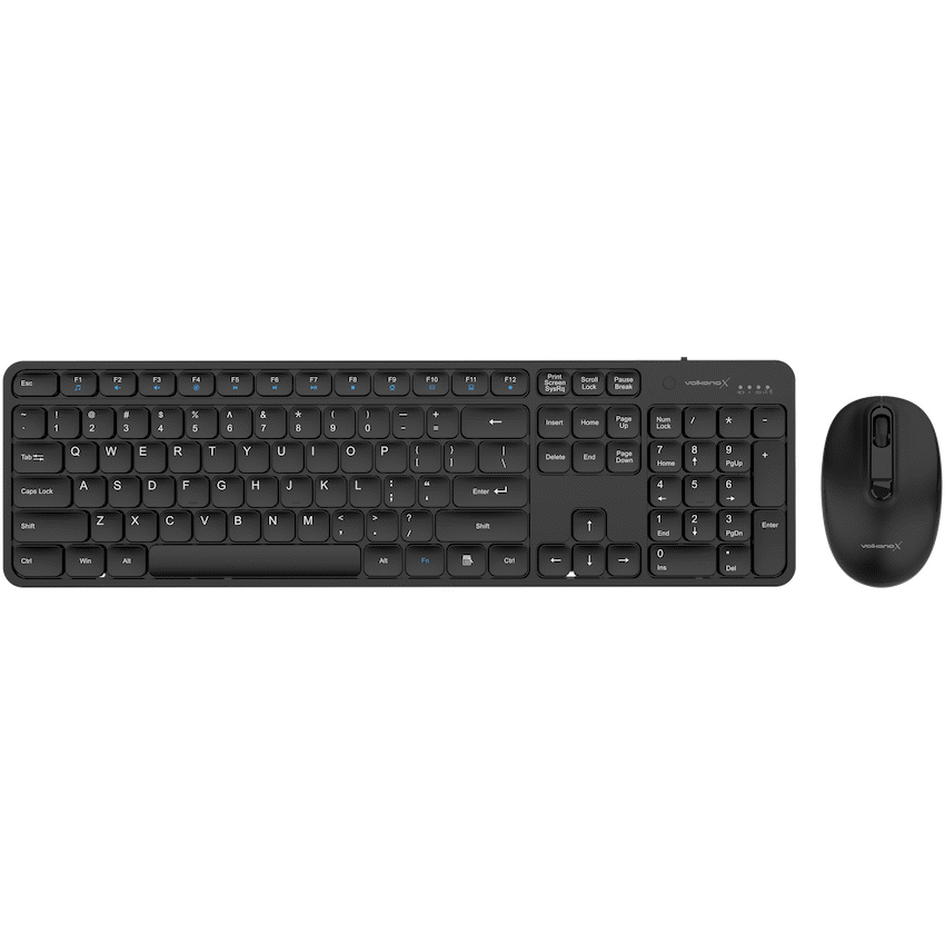 VolkanoX Garnet Bluetooth Wireless Keyboard and Mouse Combo - Black