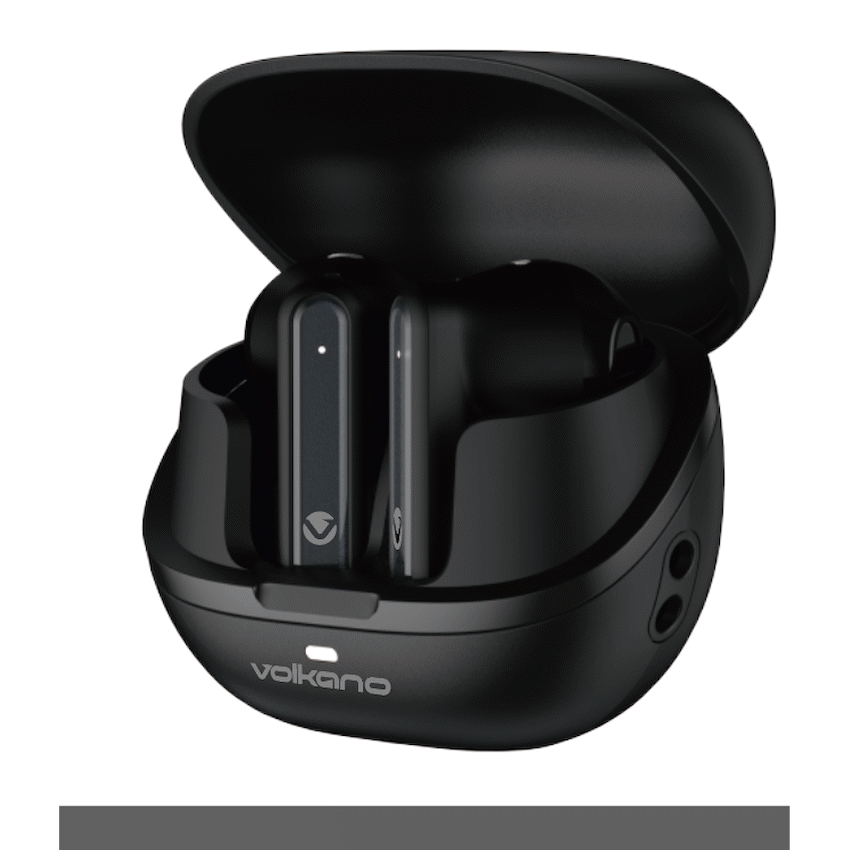 Volkano QuietFit - TWS Earphones with ANC & ENC- Black