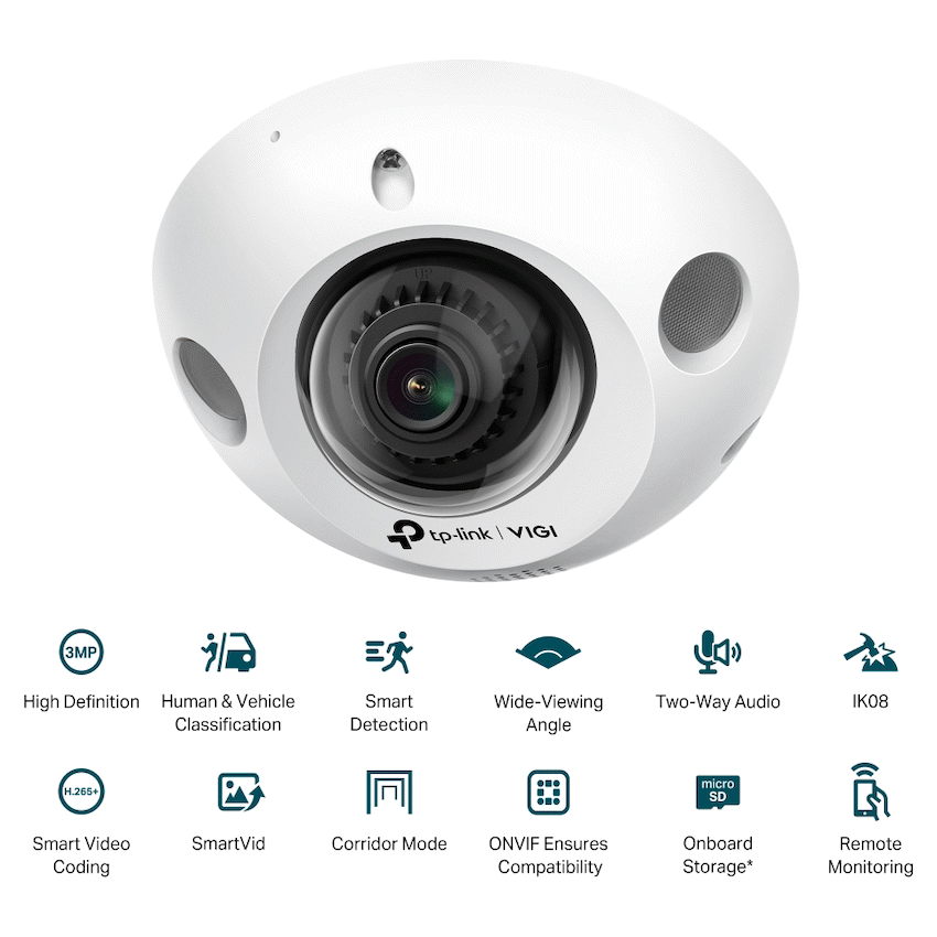TP-Link Vigi C230I 3MP 2.8mm Mini Dome Network Camera