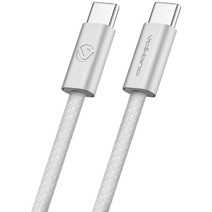 Volkano Weave Series 60w USB C to USB C 1.2m-White
