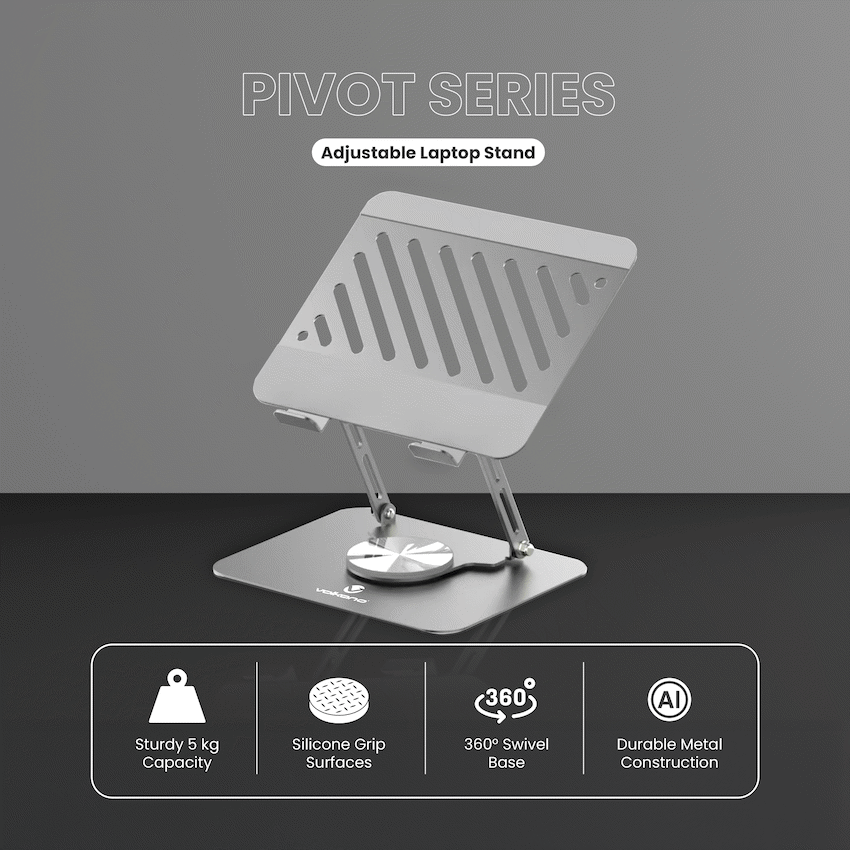 Volkano Pivot Multifunctional Swivel Adjustable Aluminium Laptop Stand