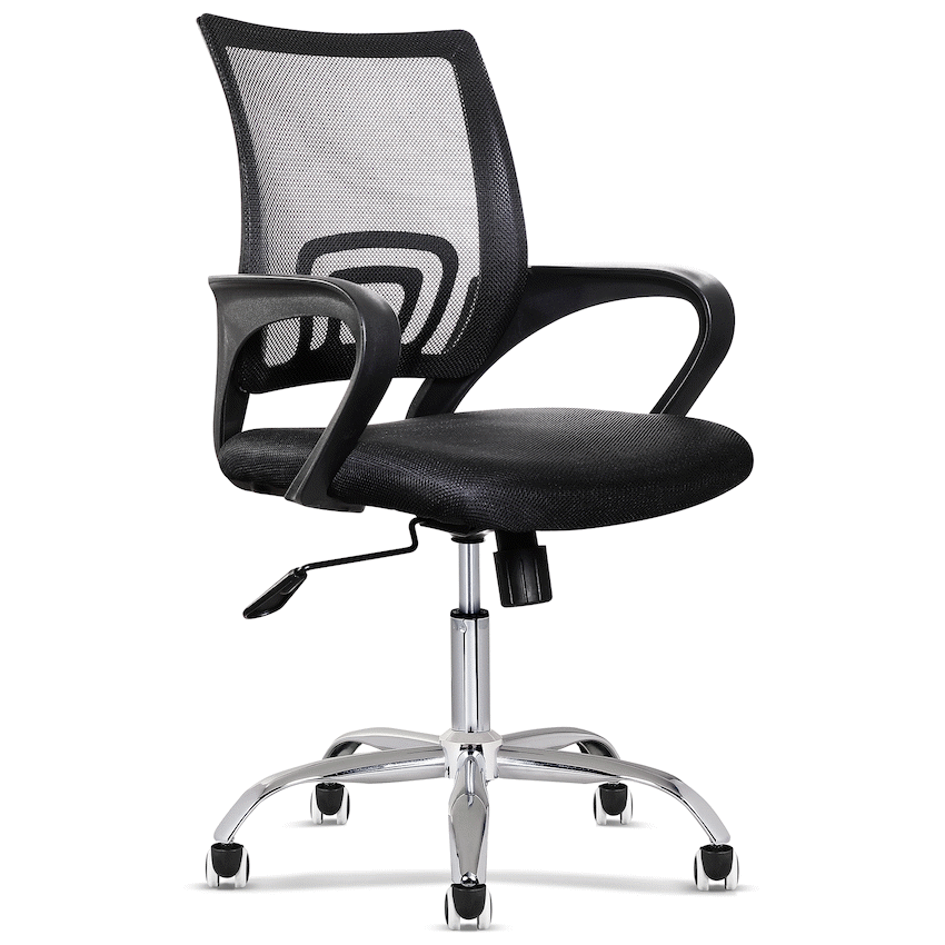 Everfurn Swift Mid Back Chair - Black