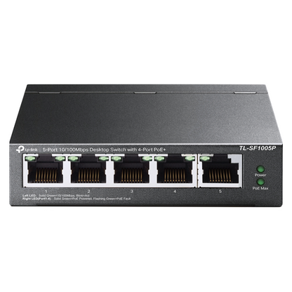 TP-Link TL-SF1005P 5-Port 10/100Mbps Desktop Switch with 4-Port PoE+