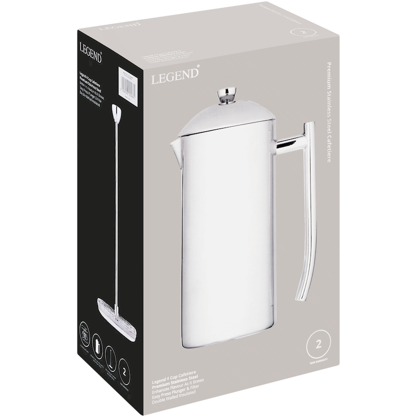 Legend Stainless steel 4 cup cafetiere ( Order in Qty of 1)