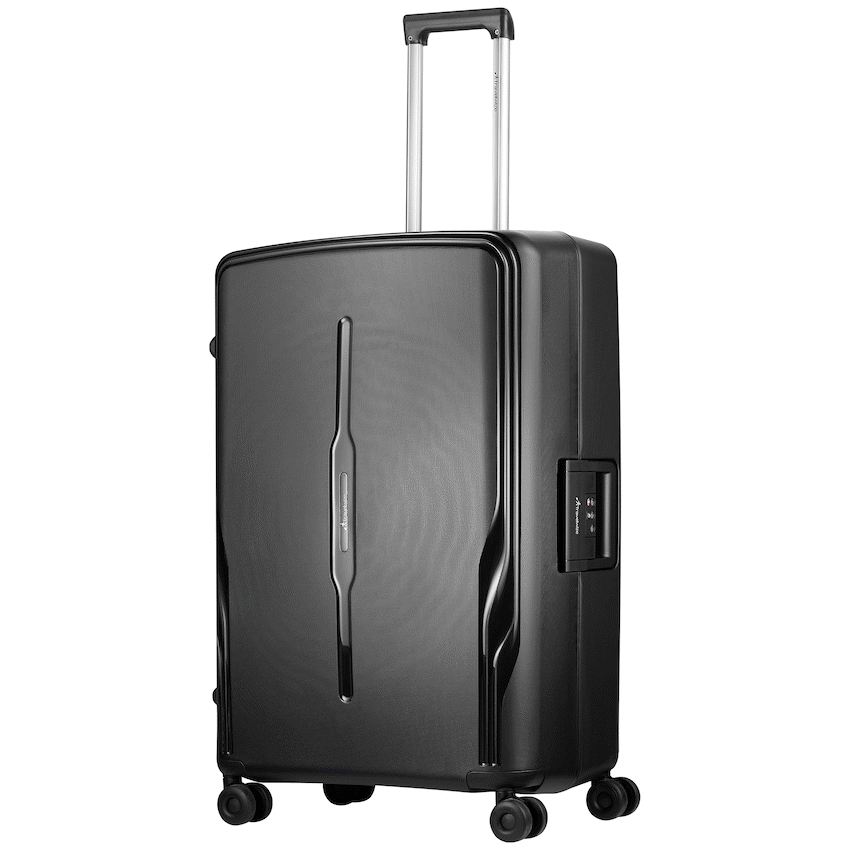 Travelwize Clipper PP 75cm 4-Wheel Spinner Luggage Black