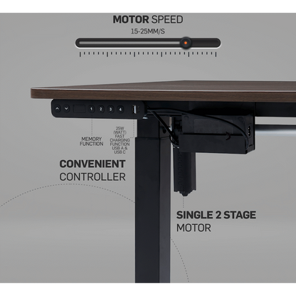 Berlin Height-Adjustable Desk - Base & Controller - Black