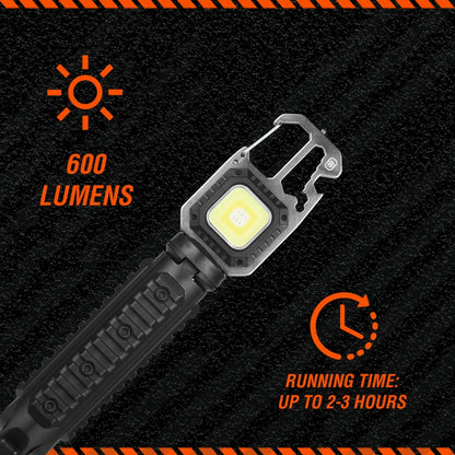 Rugged by Volkano Multi-Function Keychain Light with Tripod