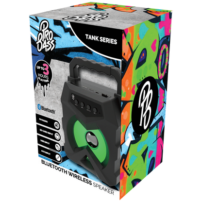 Pro Bass Tank 3 Series Bluetooth Speaker - Black