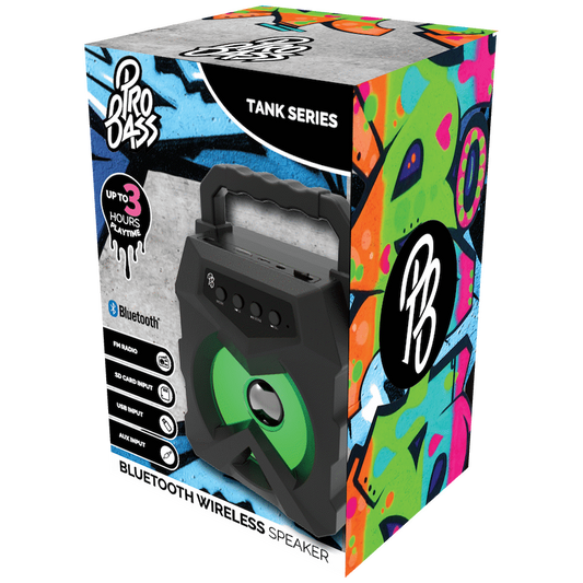 Pro Bass Tank 3 Series Bluetooth Speaker - Black
