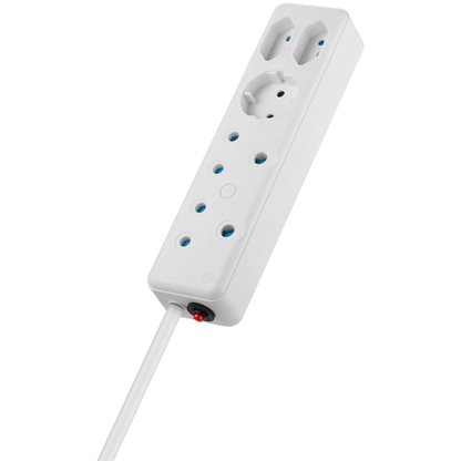 SWITCHED 5 Way Multiplug - White