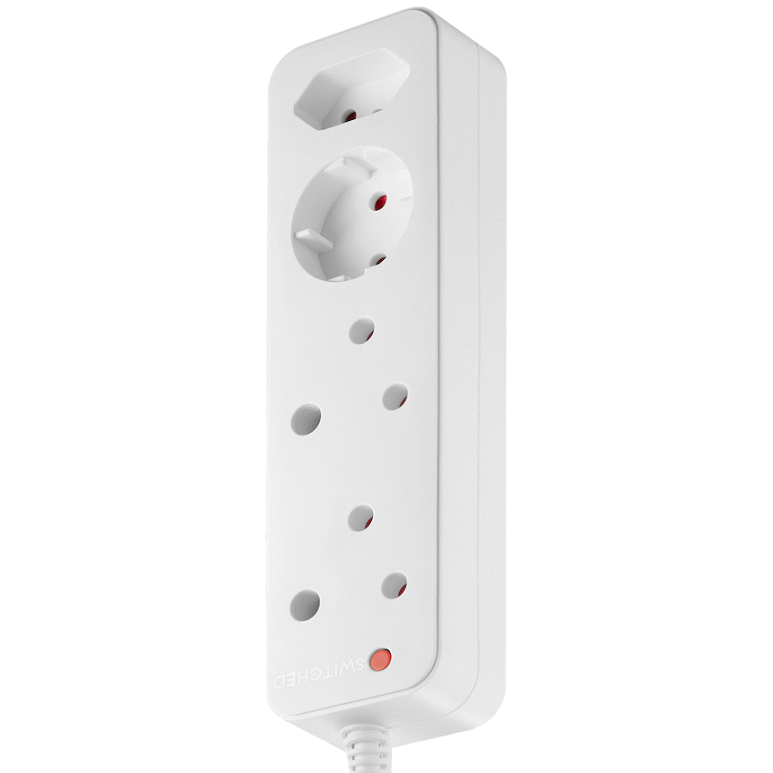 Switched High Surge 4-Way Multiplug 5m 1140J