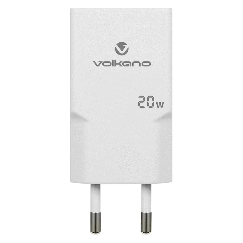 Volkano Mighty Series 20w Dual USB-A & USB-C GaN Wall Charger