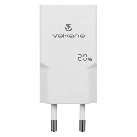 Volkano Mighty Series 20w Dual USB-A & USB-C GaN Wall Charger