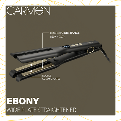 Carmen Ebony Wide Plate Straightener