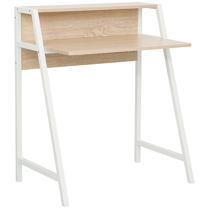 Everfurn Orchid Desk with Monitor Shelf, Powder Coated Steel