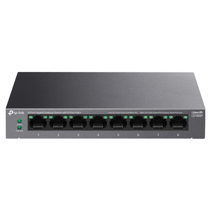 TP-Link LS108GP 8-Port Gigabit Desktop Switch with 8-Port PoE+