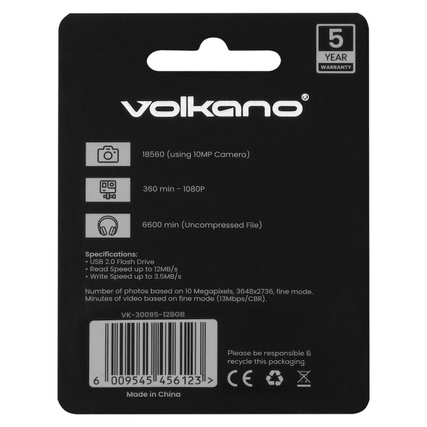 Volkano USB 2.0 Flash Drive 128gb