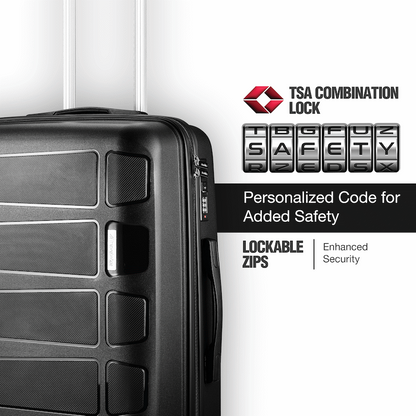 Travelwize Tourer PP 65cm 4-wheel Spinner Luggage Black