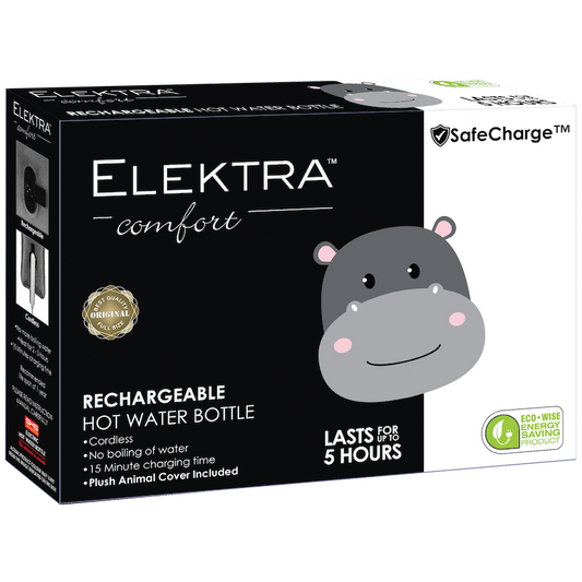 2505 - Elektra Hot Water Bottle - Pink Hippo