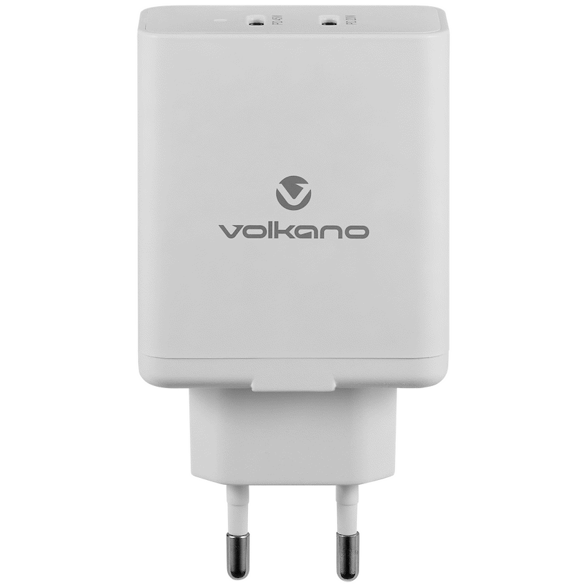Volkano Potent Duo Series 65w Dual PD Compact Wall Charger