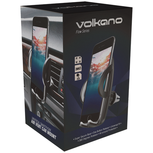 Volkano Flow Series Car Air Vent Phone Holder - Large - Black