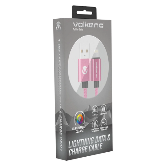 Volkano Fashion Series Lightning Cable 1.8m - Pink