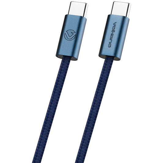 Volkano Weave Series 60w USB C to USB C 1.2m-Blue