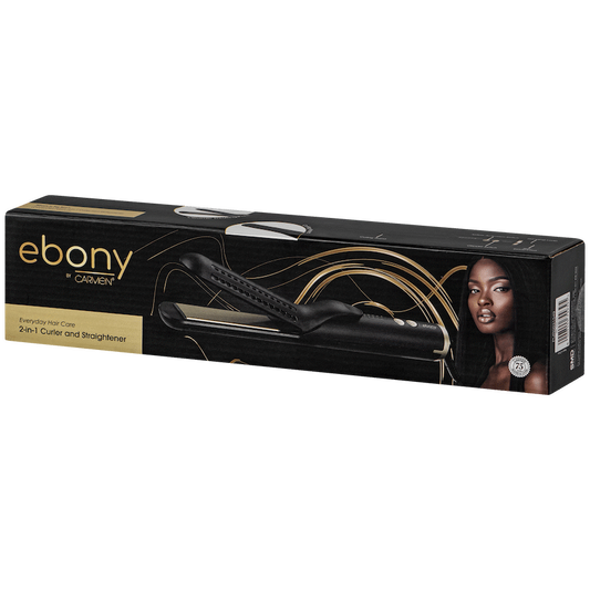 Carmen 2-in-1 Curler and Straightener - Ebony