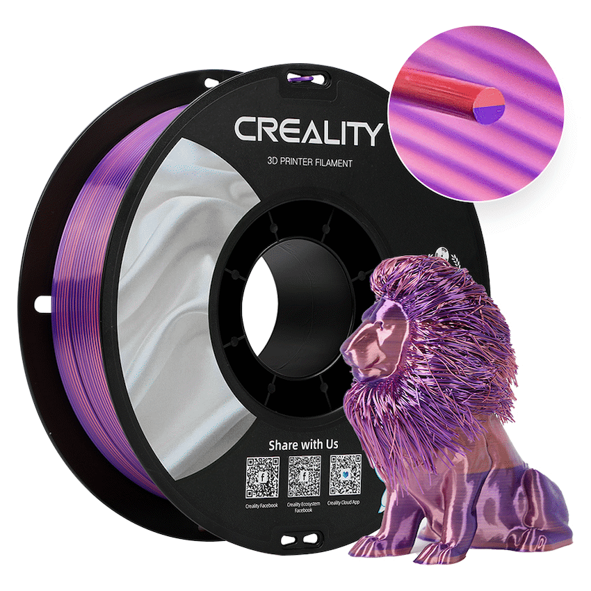 Creality Dual Silk Filament PLA Pink-Purple 1kg