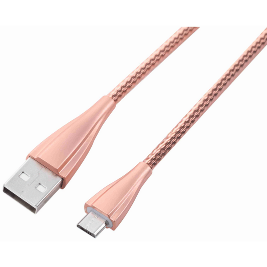 Volkano Fashion Series Micro USB Cable 1.8m - Rose Gold