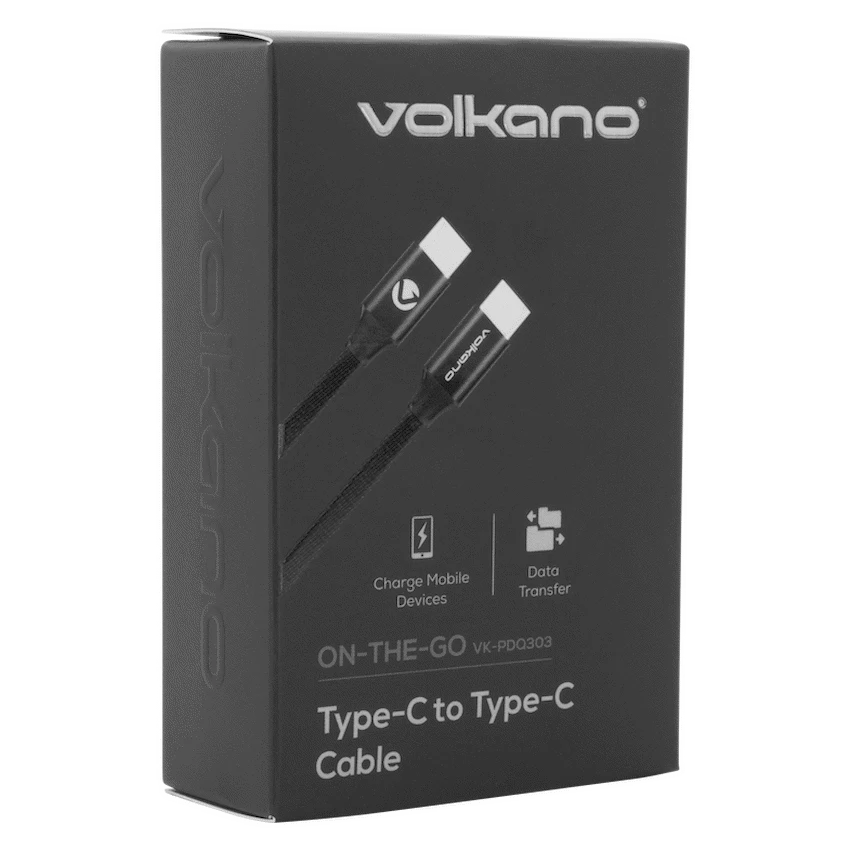 Volkano On-The-Go Type-C to Type-C 30w Cable - Black